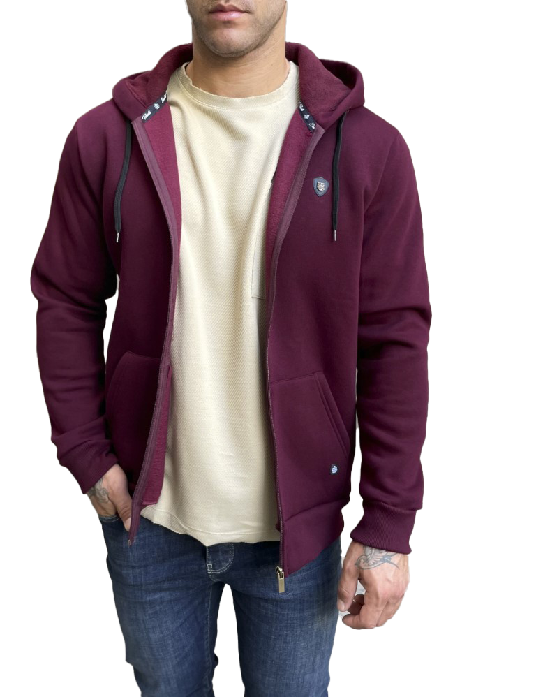 Everbest ανδρική Plus Size μπορντό ζακέτα φούτερ 251010 φωτογραφία